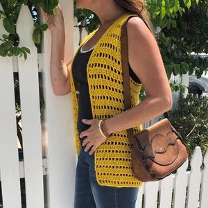 Vintage Crocheted Vest handmade